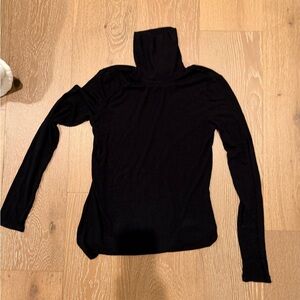 Black Turtleneck Long Sleeve Top